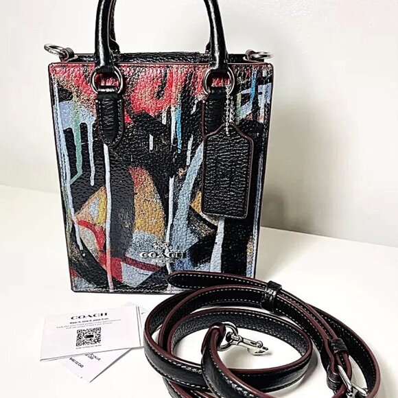 NWT - COACH x Mint + Serf - North/South Mini Bag Graffiti Print - Picture 3 of 16